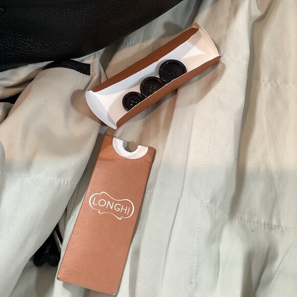 Longhi Leather Coat Mens L 52 Classic Jacket Removable Shearling Collar Luxury - Picture 12 of 16